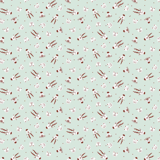 Savanna Heads on Mint - Weave & Woven
