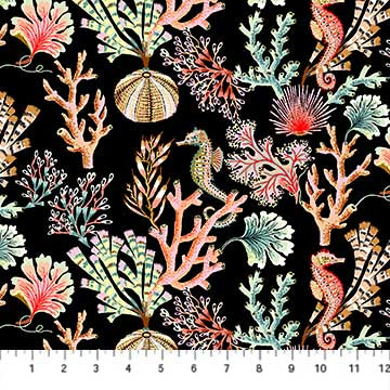 Coral Reef on Black - Weave & Woven