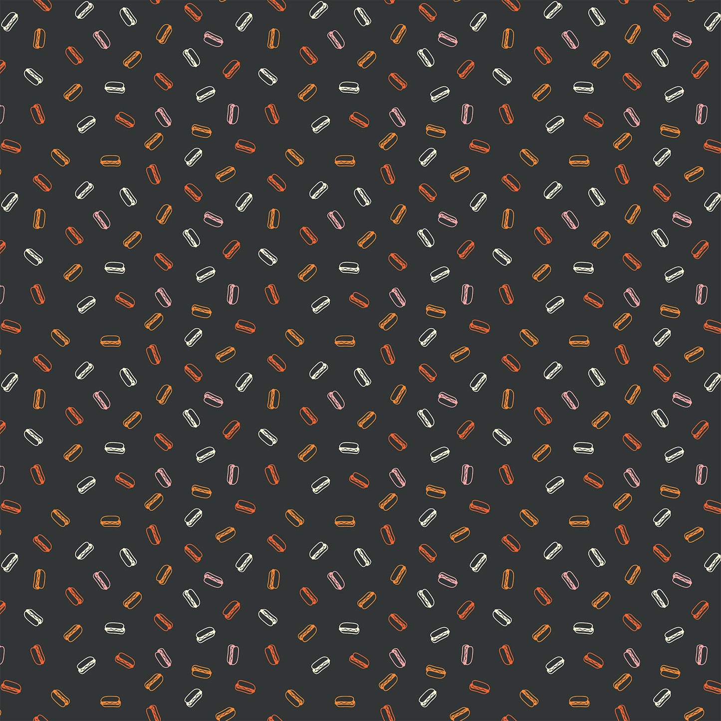 Hot Dogs on Black - Weave & Woven