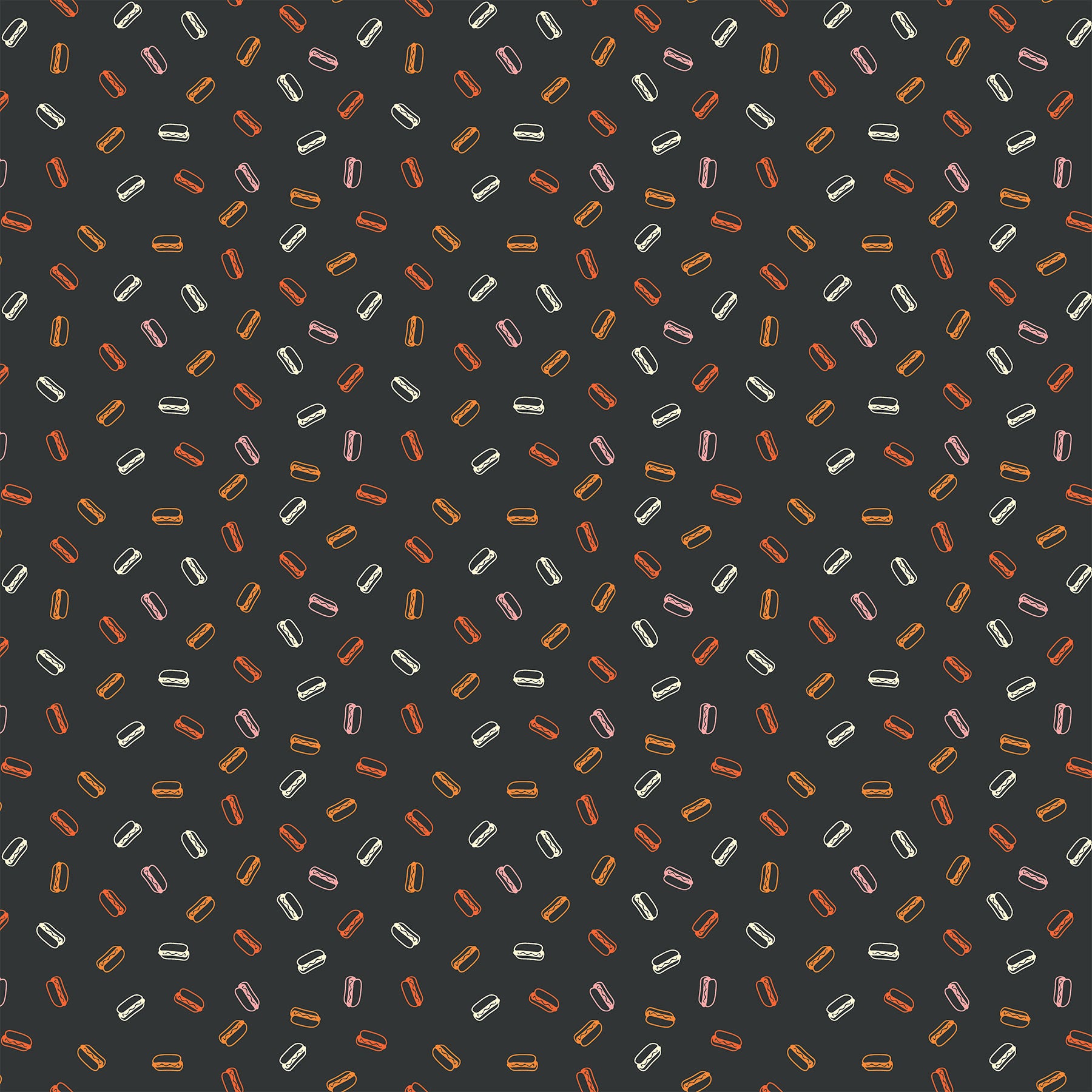 Hot Dogs on Black - Weave & Woven