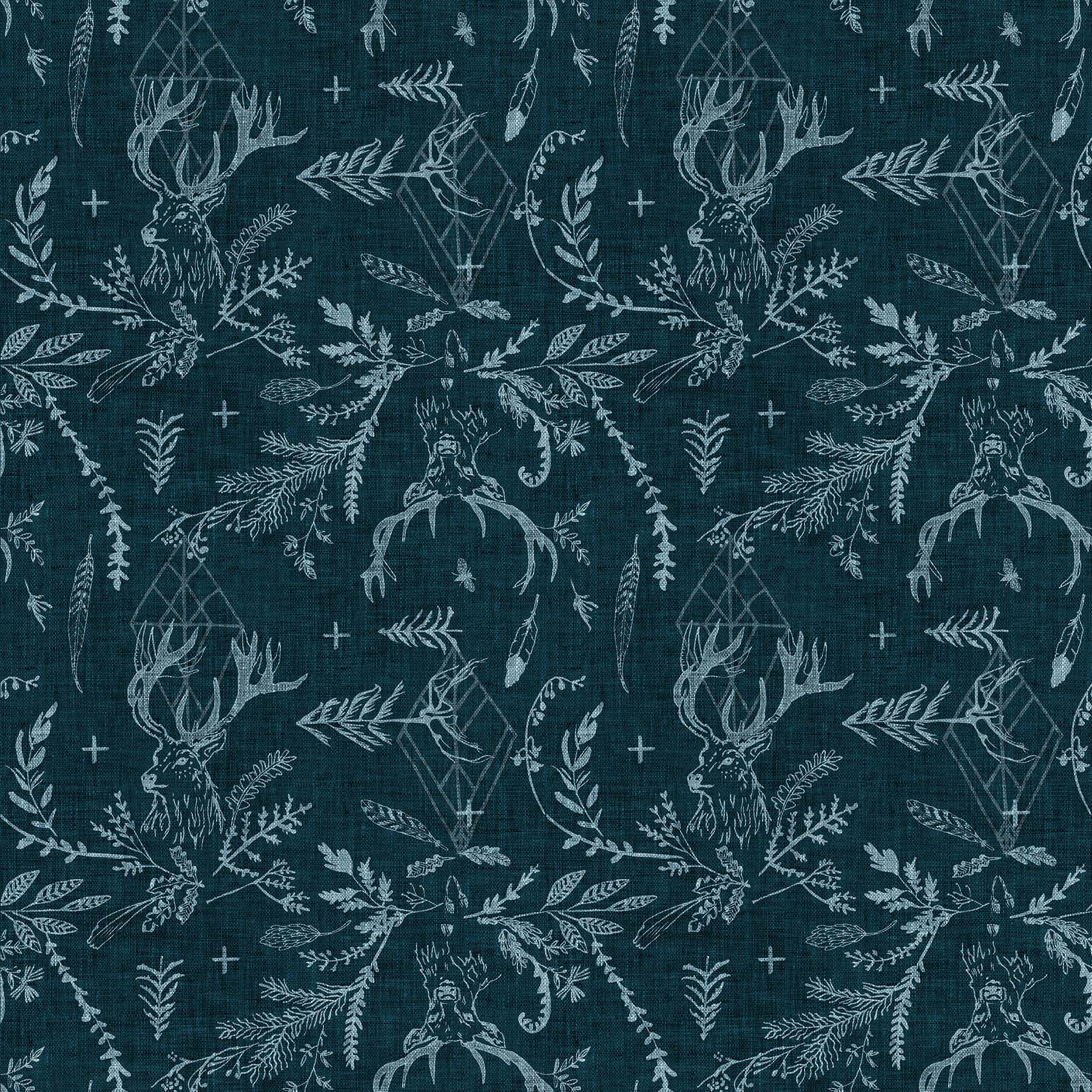 Forest Stages in Heather Navy - Weave & Woven