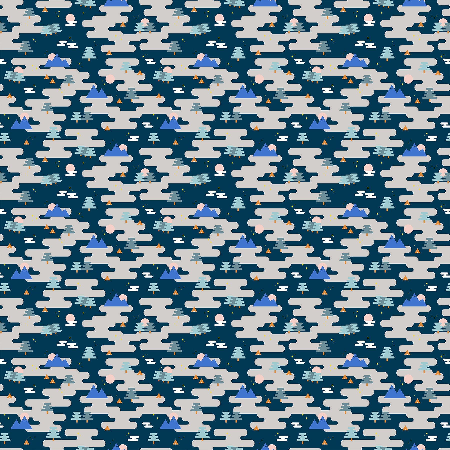 Camp Ground on Navy - Weave & Woven