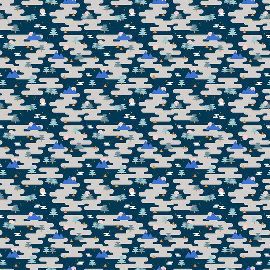 Camp Ground on Navy - Weave & Woven