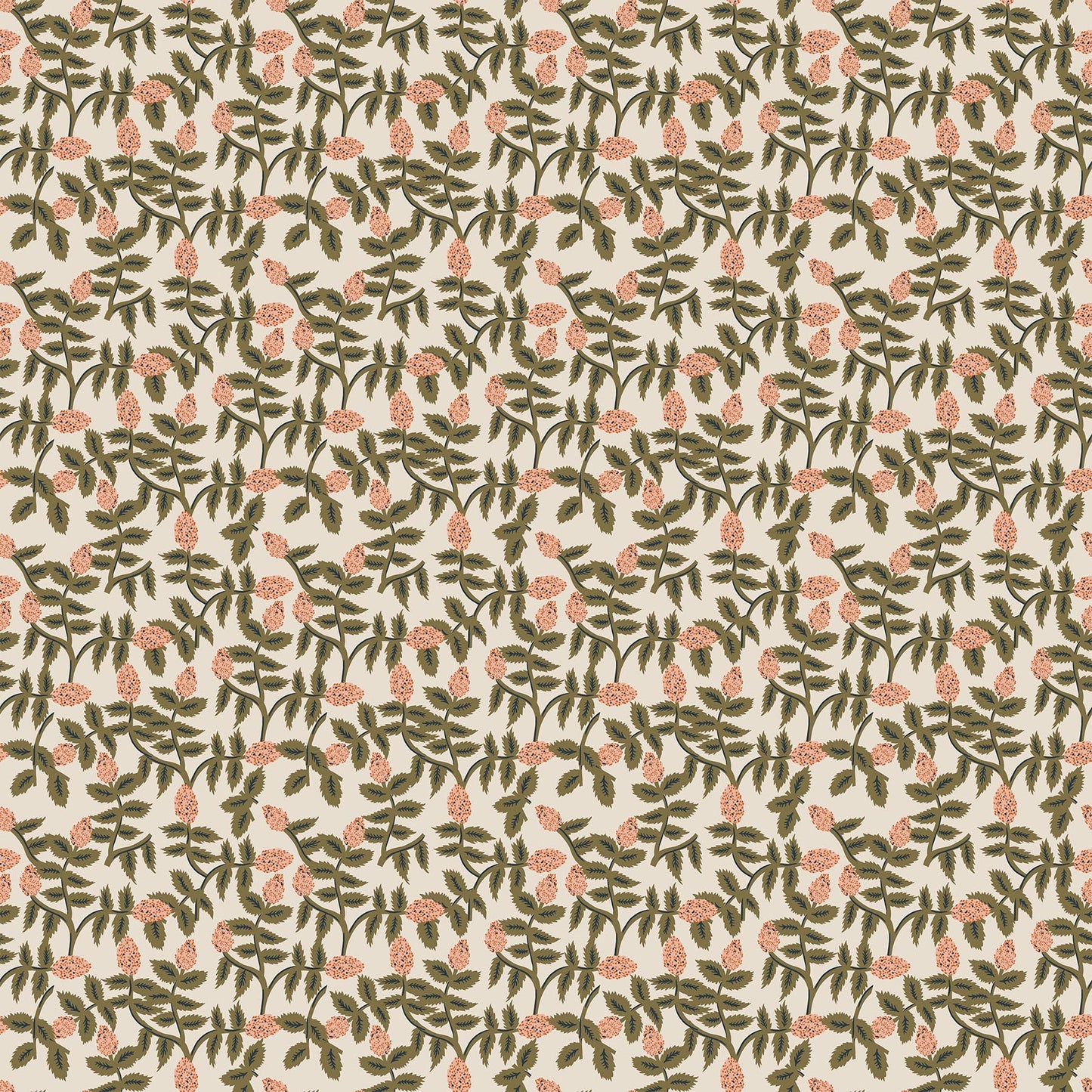 Wild Cottage Vines in Strawberry Cream