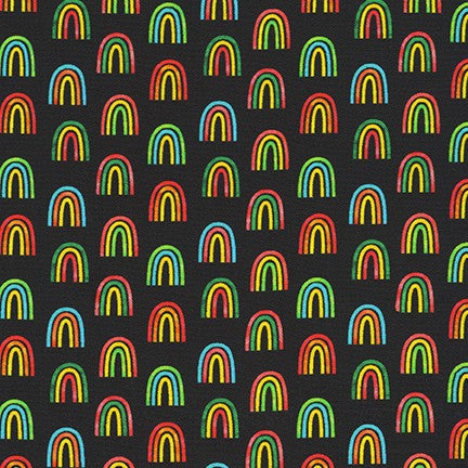 Mini Rainbows on Black - Weave & Woven