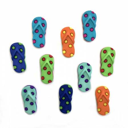 Funky Flip Flops | Buttons - Weave & Woven