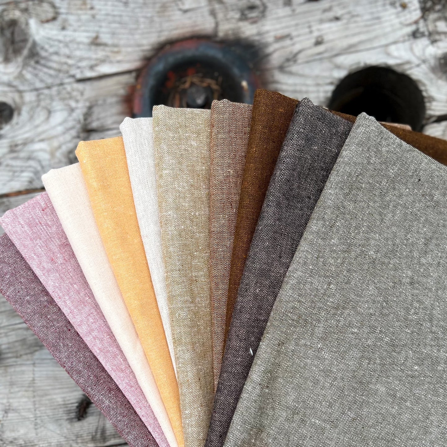 Primaveral Texture Bundle| Essex Yarn Dye | Fat Quarter Bundle