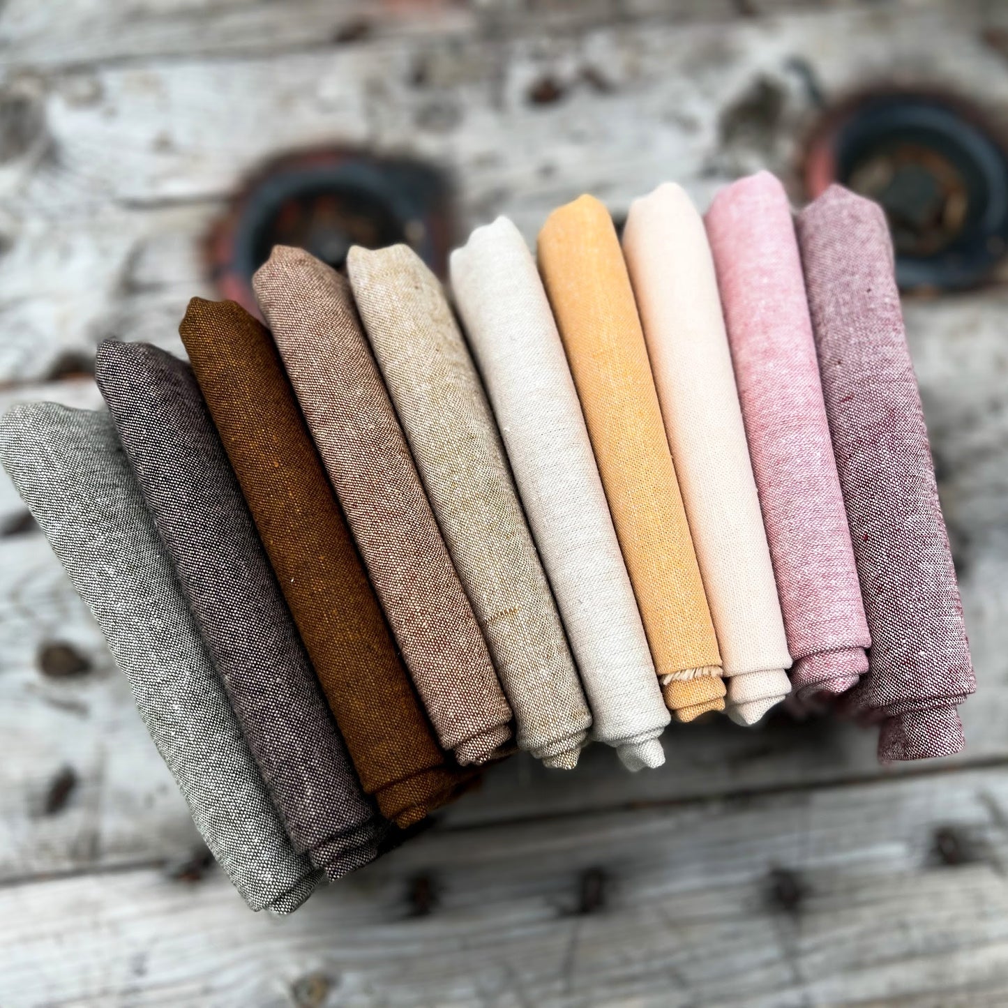 Primaveral Texture Bundle| Essex Yarn Dye | Fat Quarter Bundle