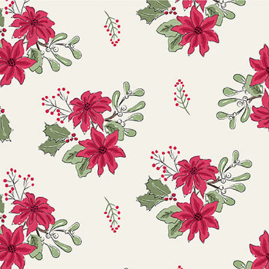 Poinsettia on Cream - Weave & Woven