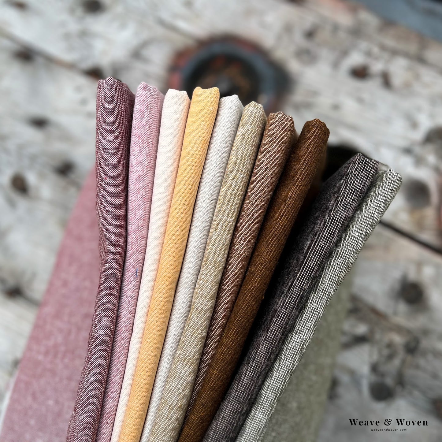 Primaveral Texture Bundle| Essex Yarn Dye | Fat Quarter Bundle