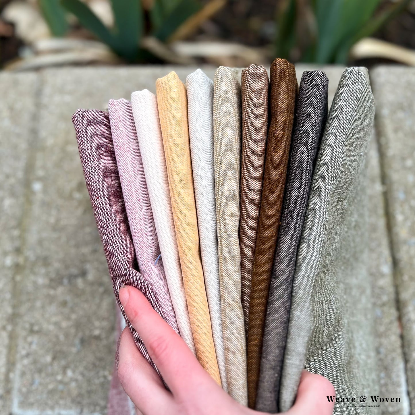 Primaveral Texture Bundle| Essex Yarn Dye | Fat Quarter Bundle
