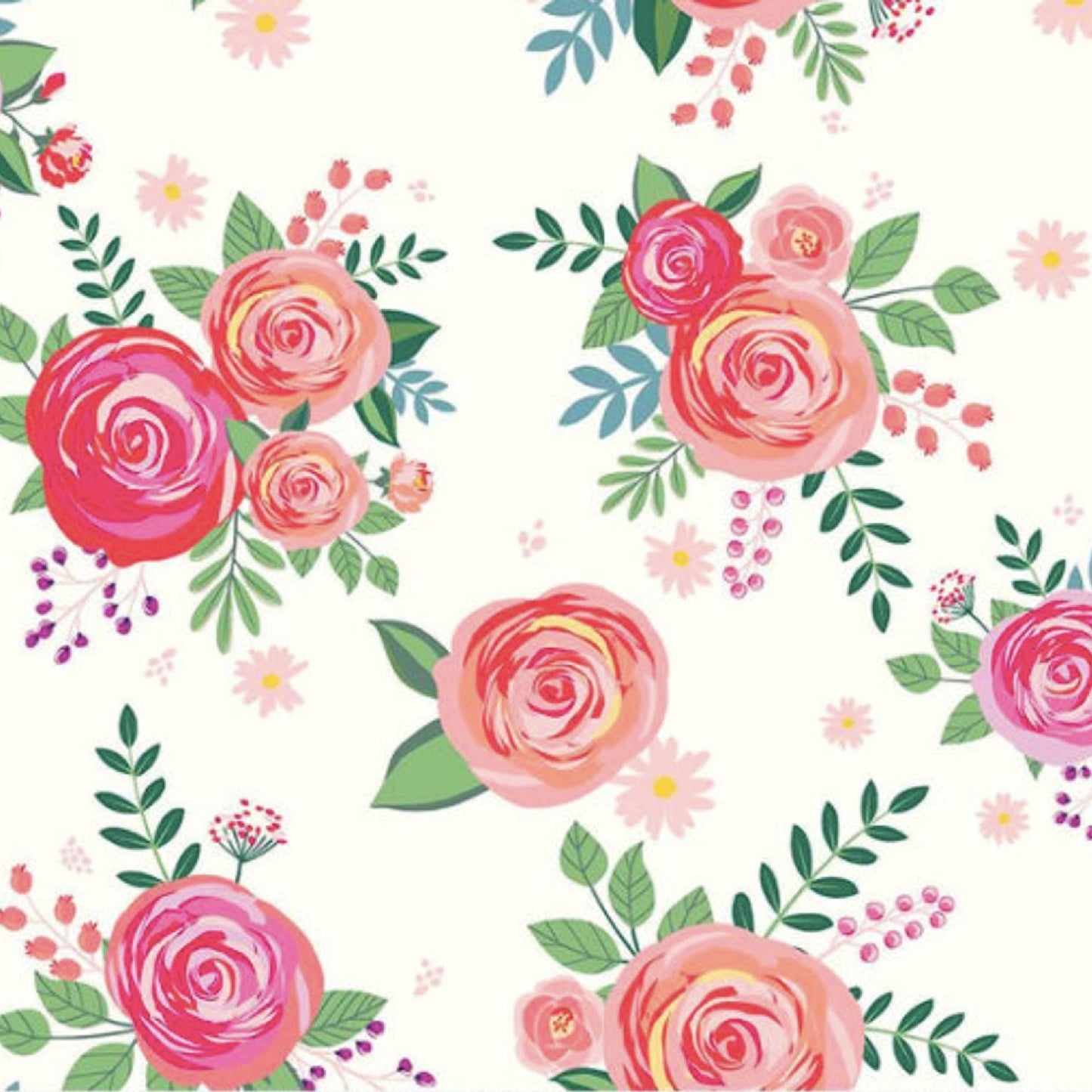 Roses on White - Weave & Woven