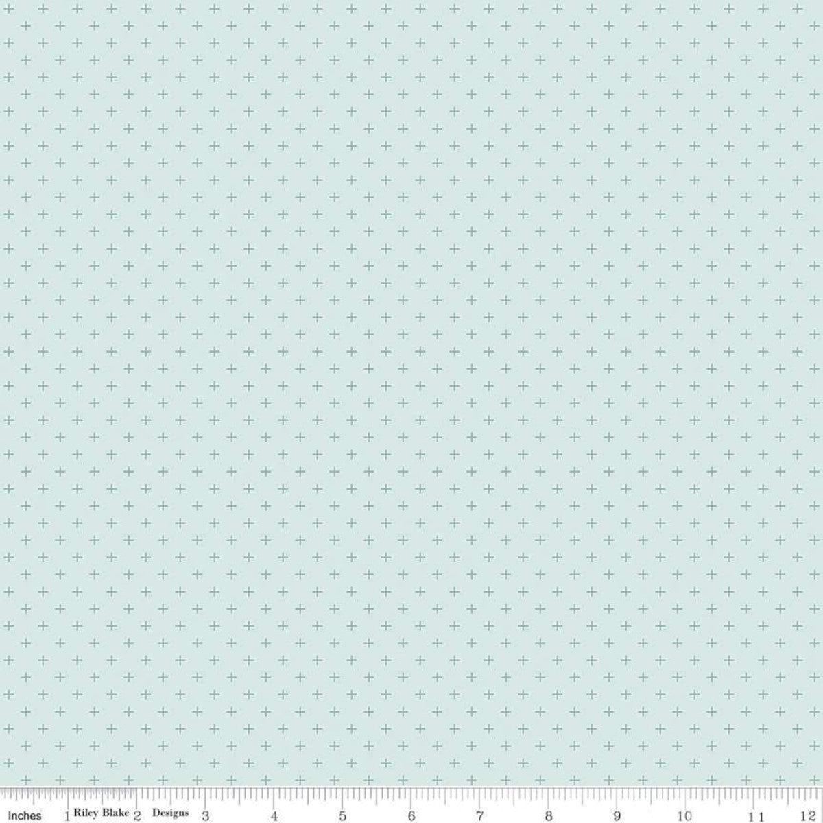 Gingham Garden Plus in Aqua - Weave & Woven