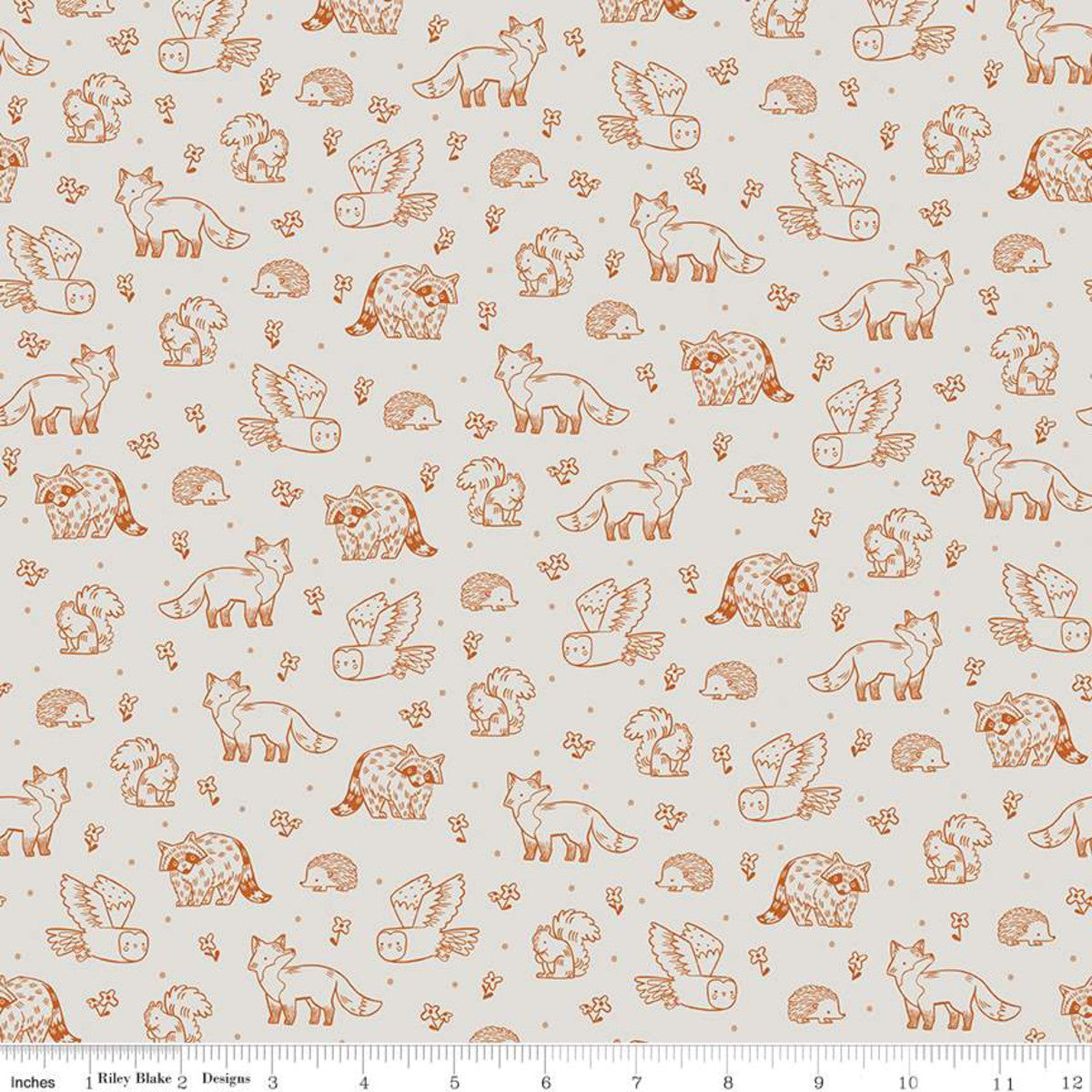 Woodland Animals on off White - Weave & Woven