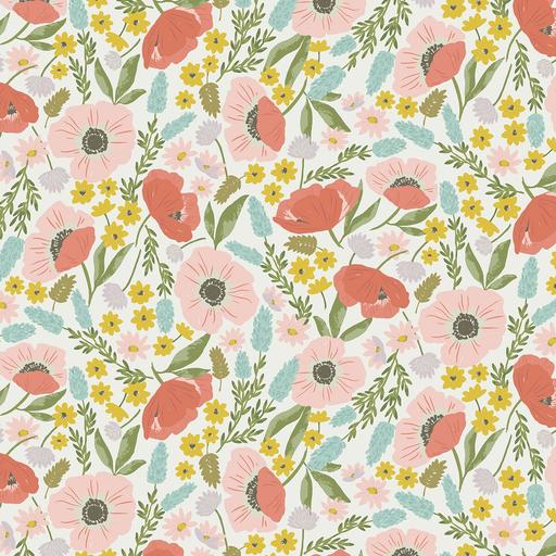 Tea With Bea Florals on Cream - Weave & Woven