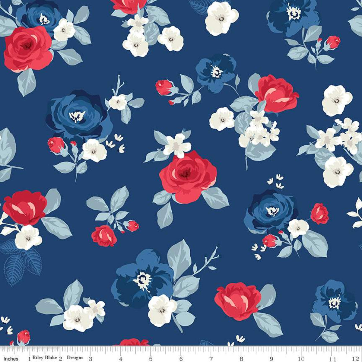 Flowers on Blue - Weave & Woven
