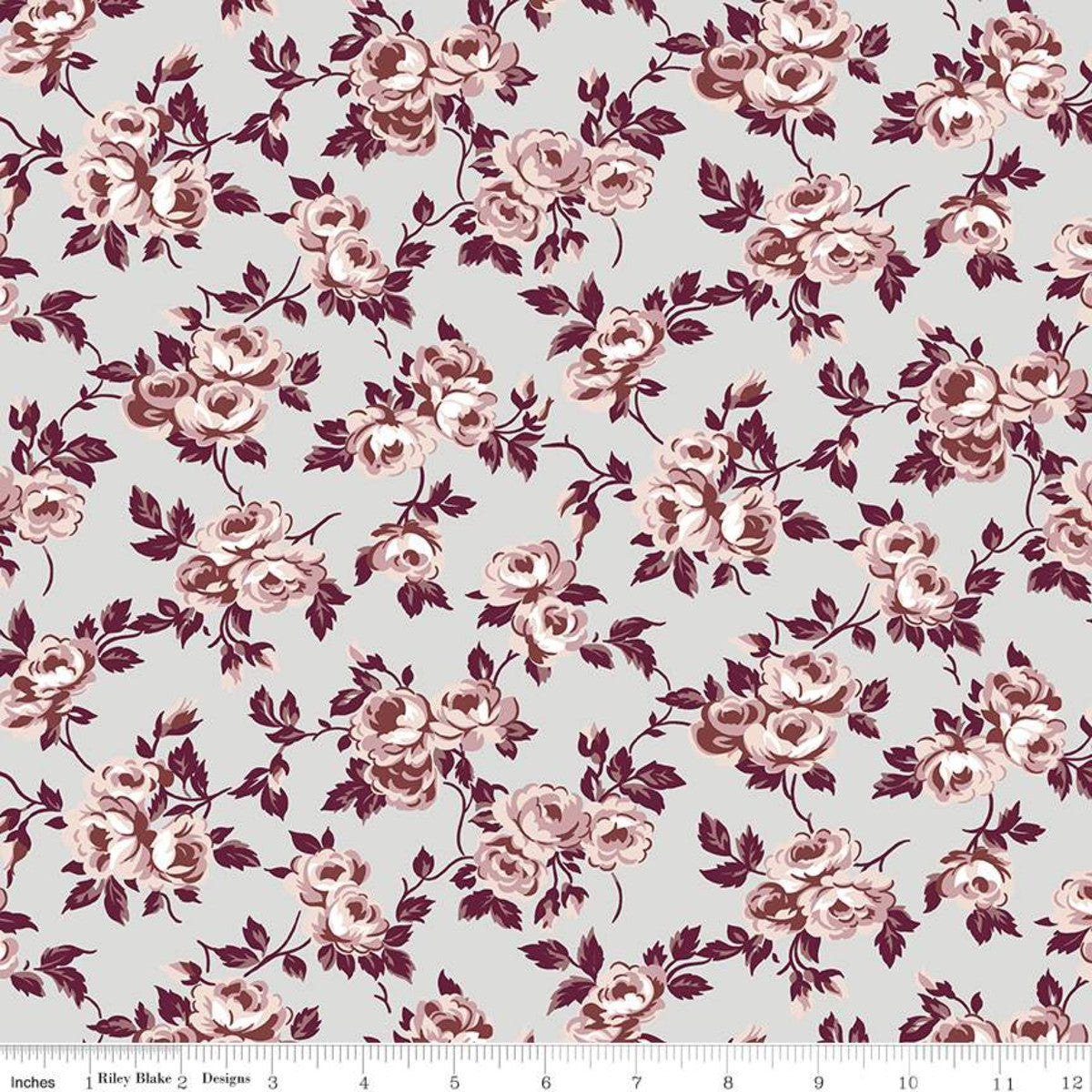 Exquisite Flowers in Grey - Weave & Woven