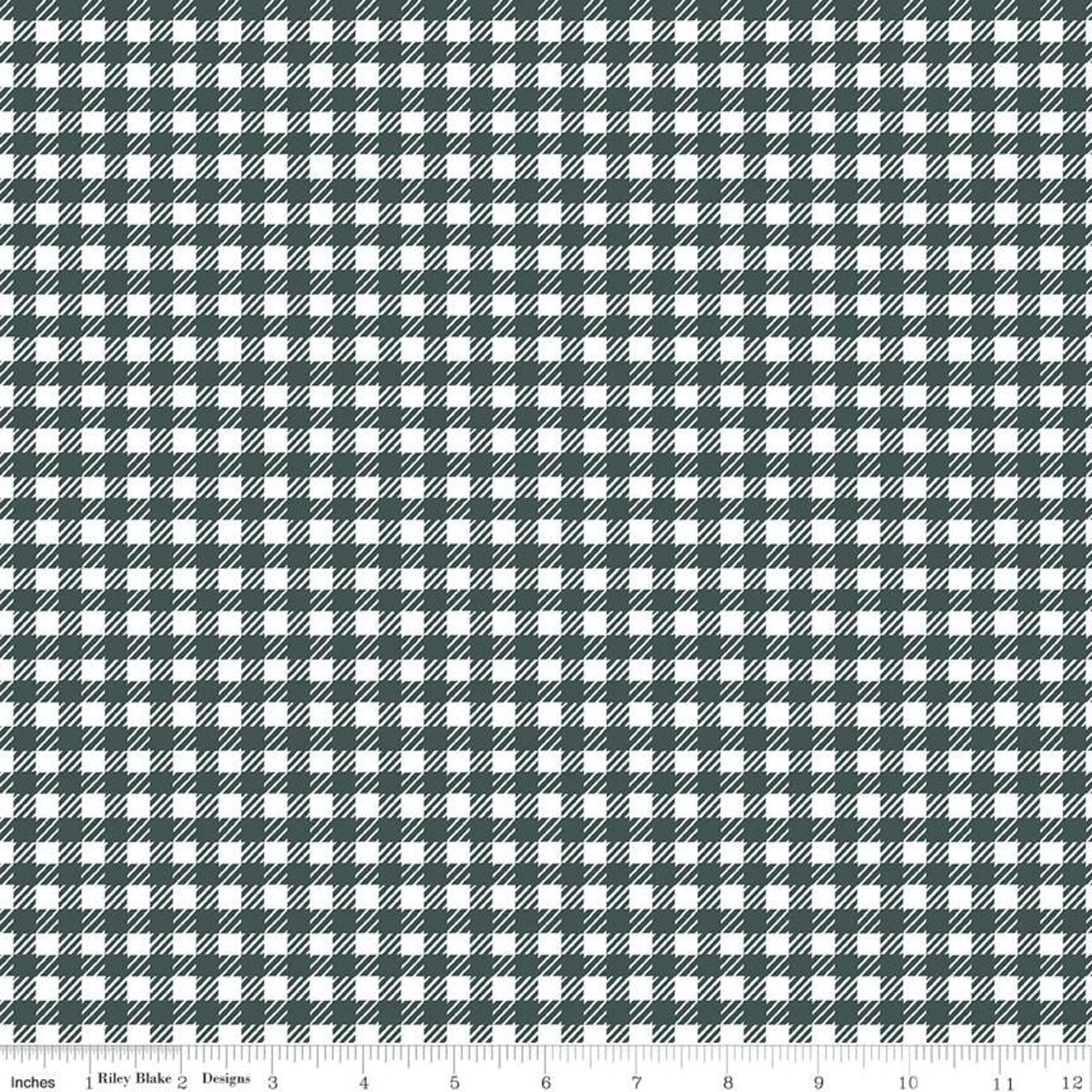 Hidden Cottage Gingham in Forest - Weave & Woven