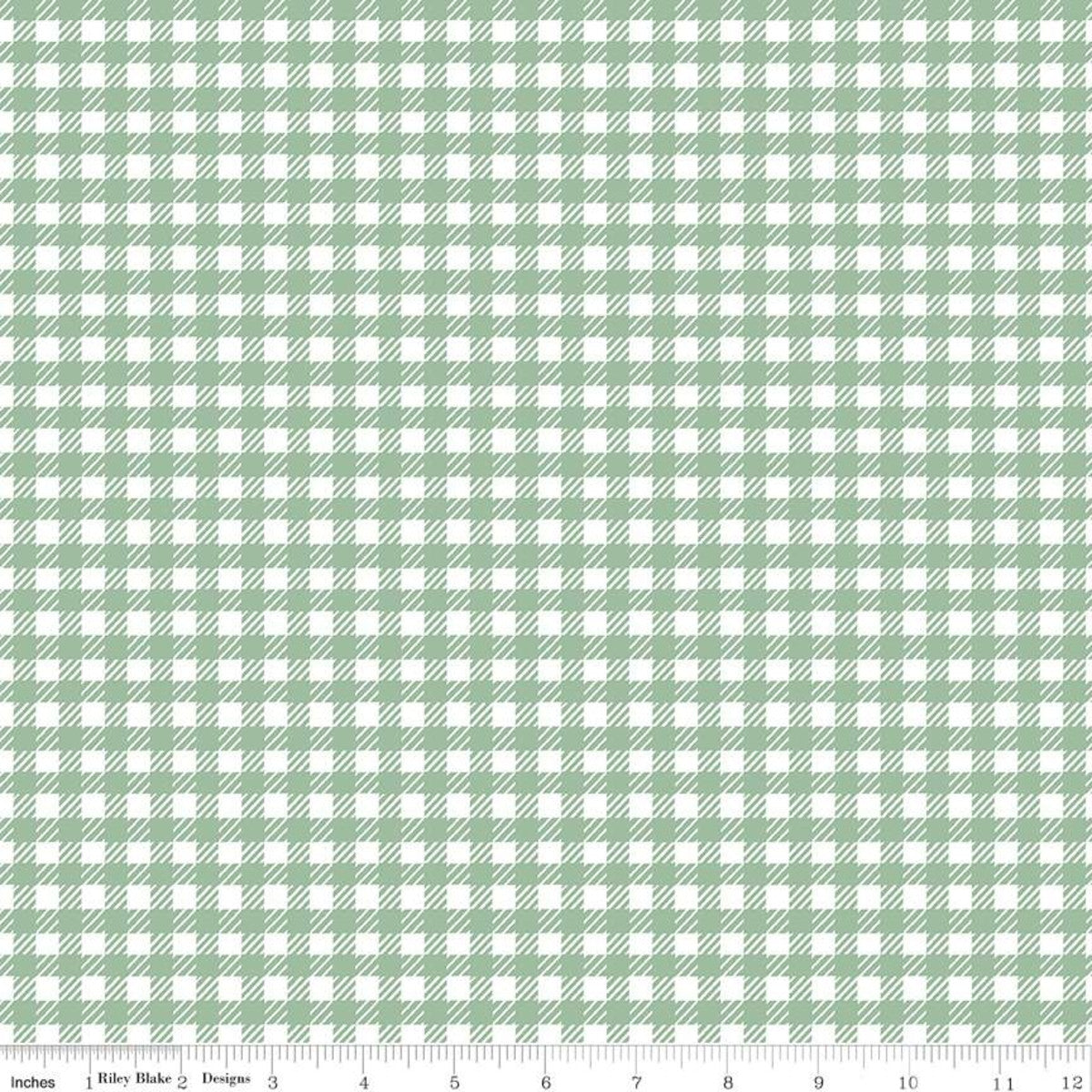 Hidden Cottage Gingham in Seafoam - Weave & Woven