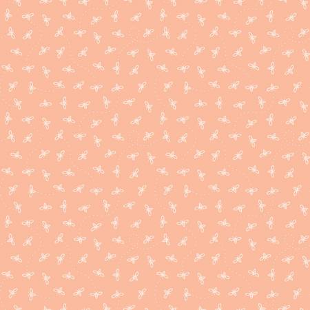 Harmony Bees on Apricot - Weave & Woven