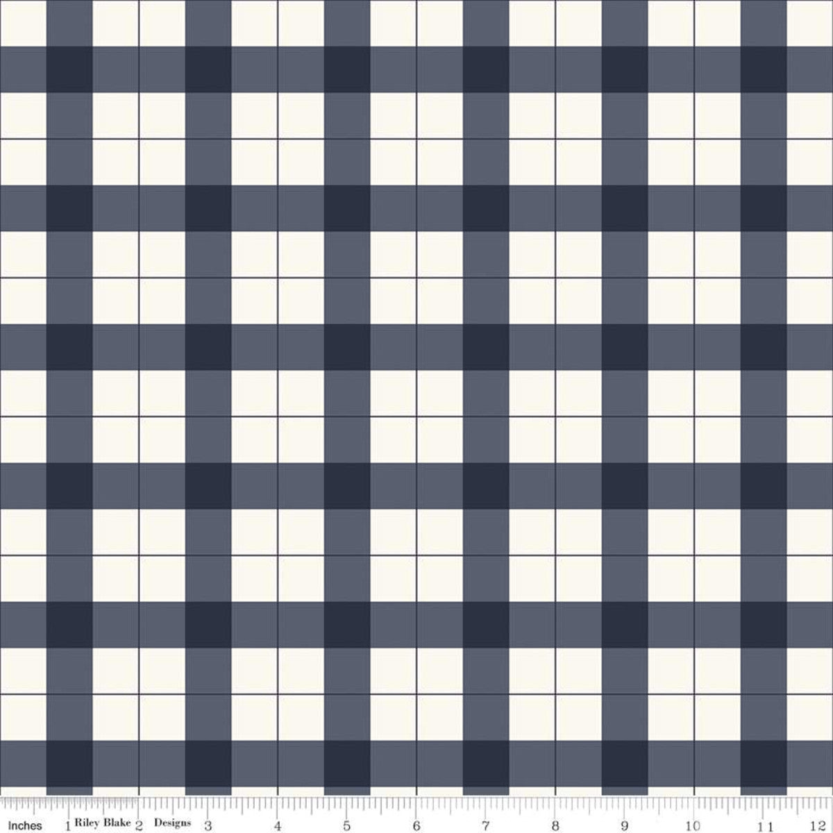Gingham Foundry Plaid in Navy - Weave & Woven