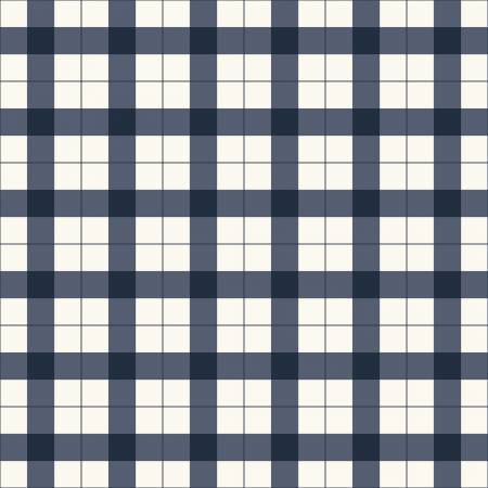Gingham Foundry Plaid in Navy - Weave & Woven