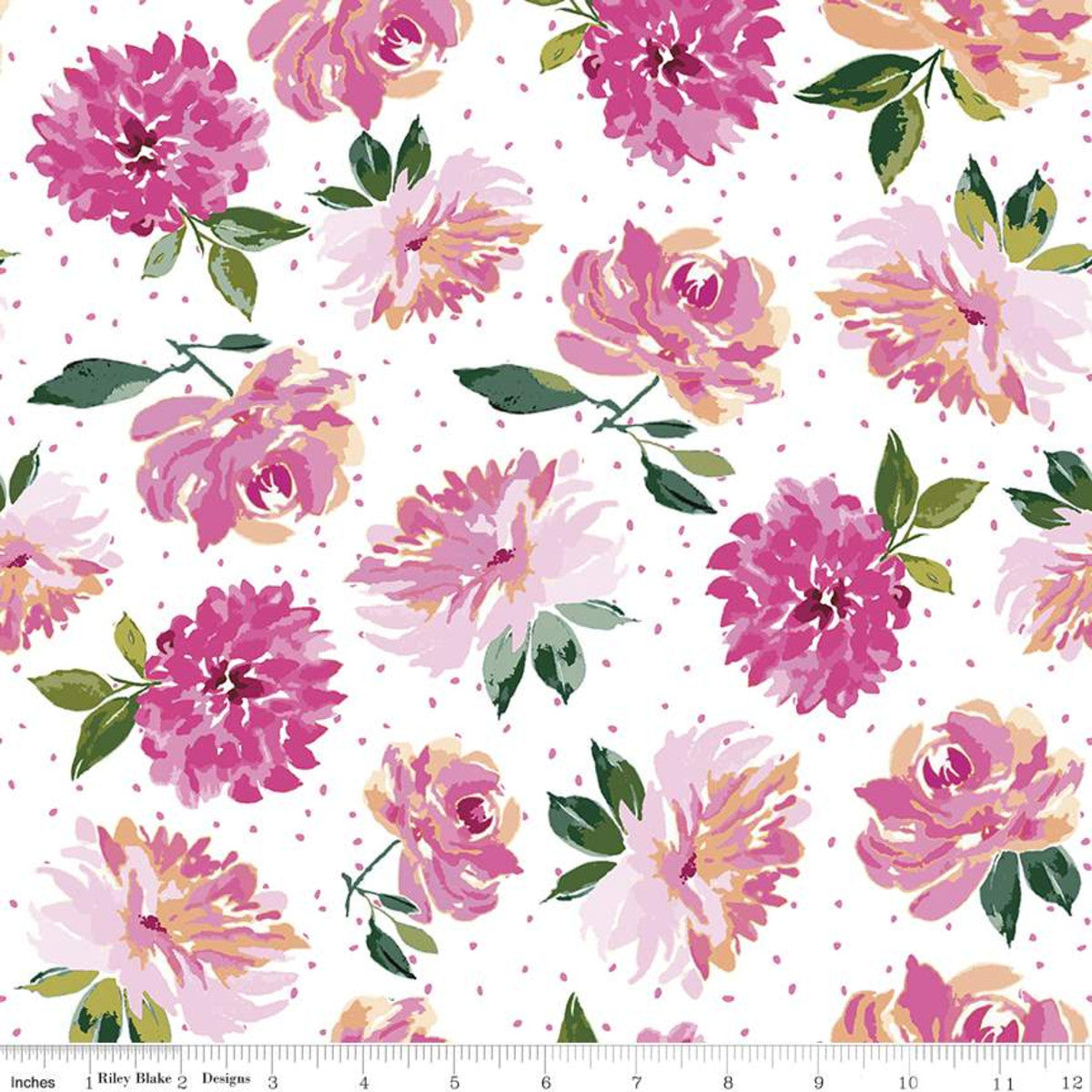 Lucy June Flowers on White - Weave & Woven