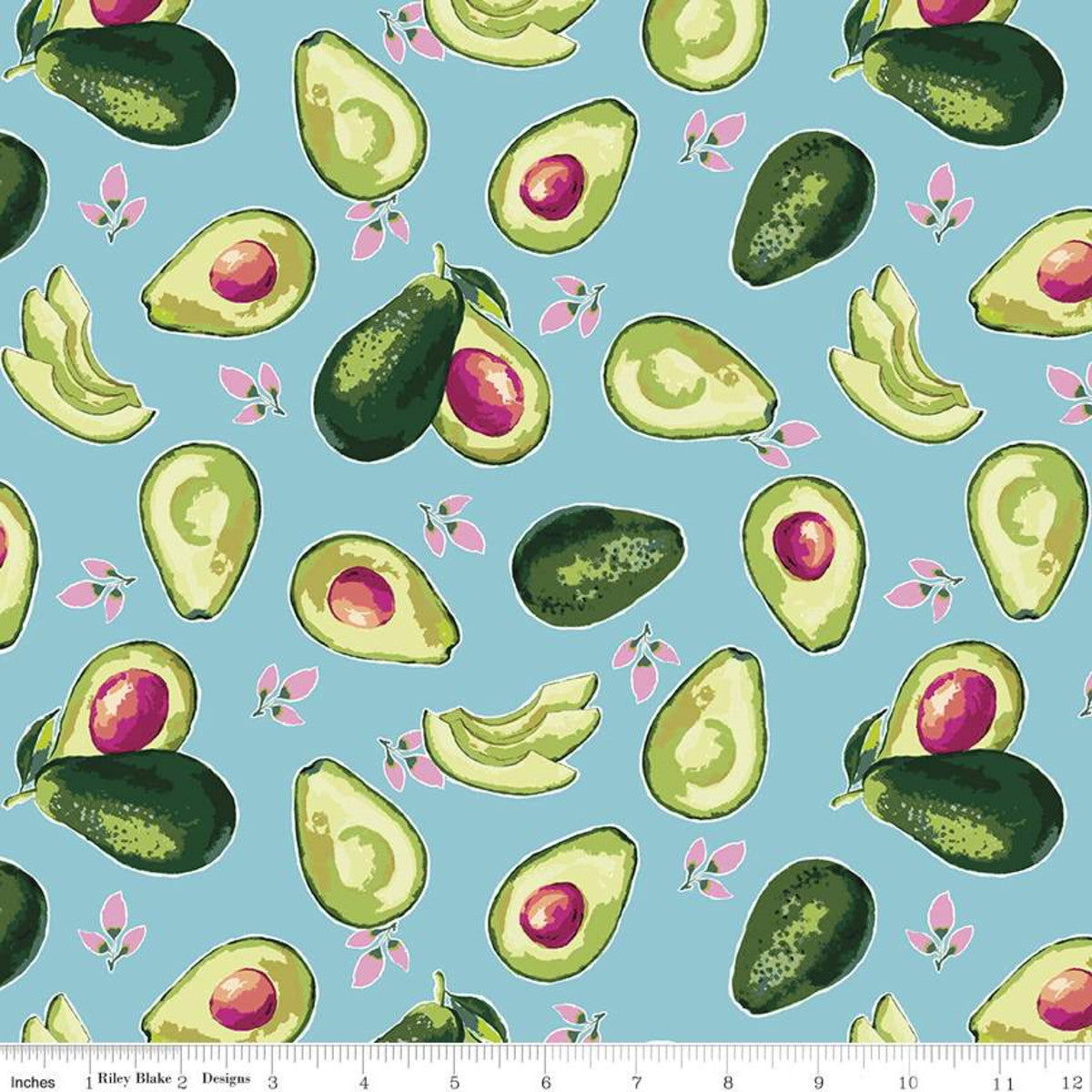 Lucy June Avocados on Aqua - Weave & Woven