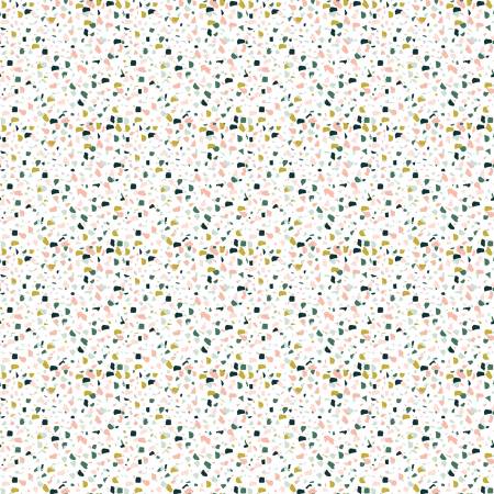 Hibiscus Confetti On White - Weave & Woven