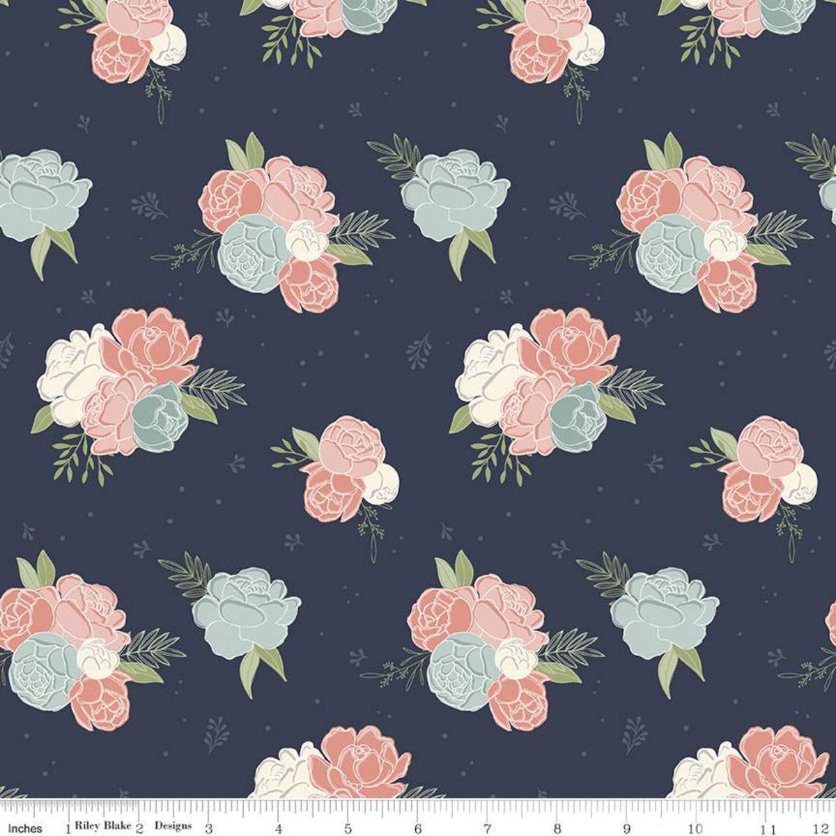 Daybreak Bouquet On Midnight Blue - Weave & Woven