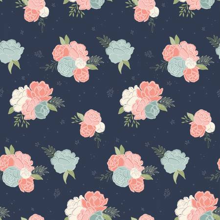 Daybreak Bouquet On Midnight Blue - Weave & Woven