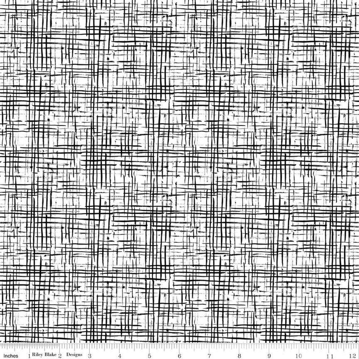 The Waterhole Hatching On White - Weave & Woven