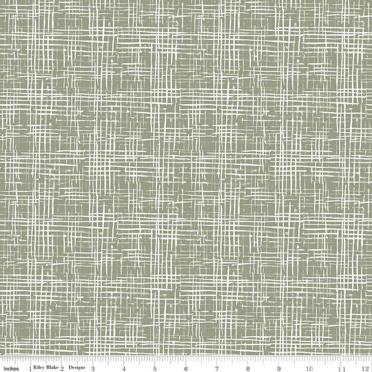 The Waterhole Hatching On Olive - Weave & Woven