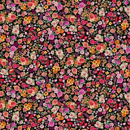 Black Sewing Small Florals - Weave & Woven