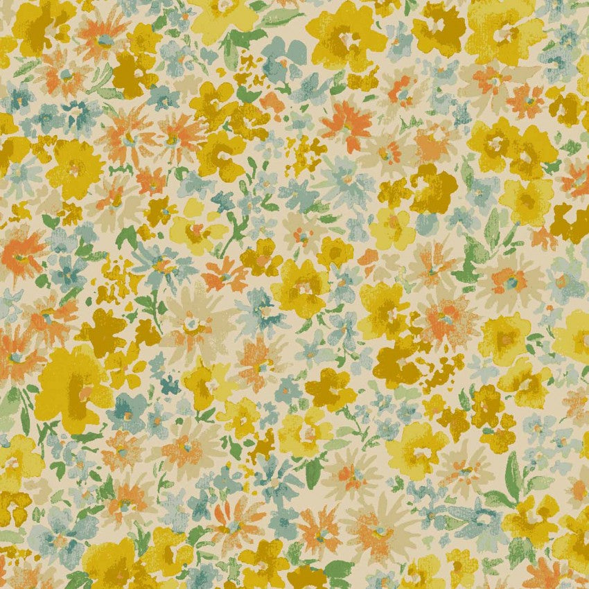 Spring Tiny Watercolour Florals | Cotton Linen Sheeting - Weave & Woven