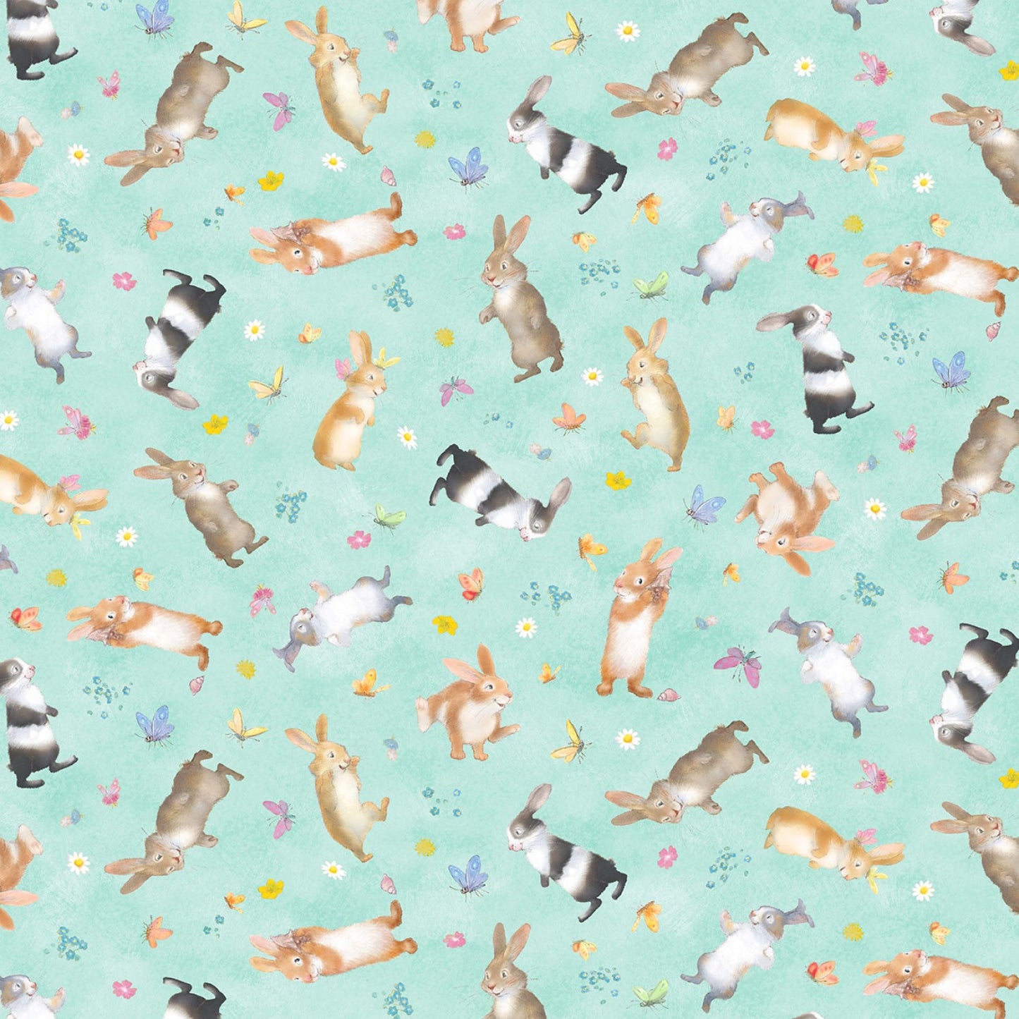 Funny Bunny in Aqua - Weave & Woven