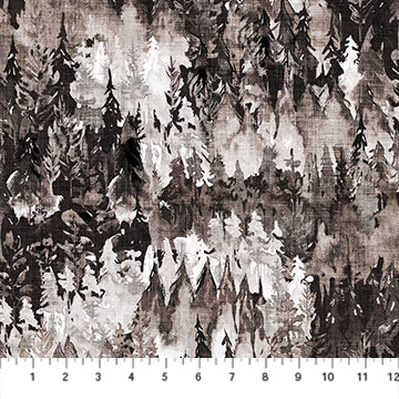 Watercolour Forest in Brown - Weave & Woven