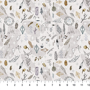 Branches on Heather Taupe - Weave & Woven