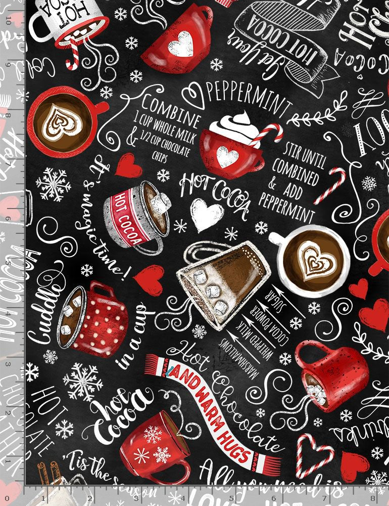 Hot Cocoa On Black - Weave & Woven