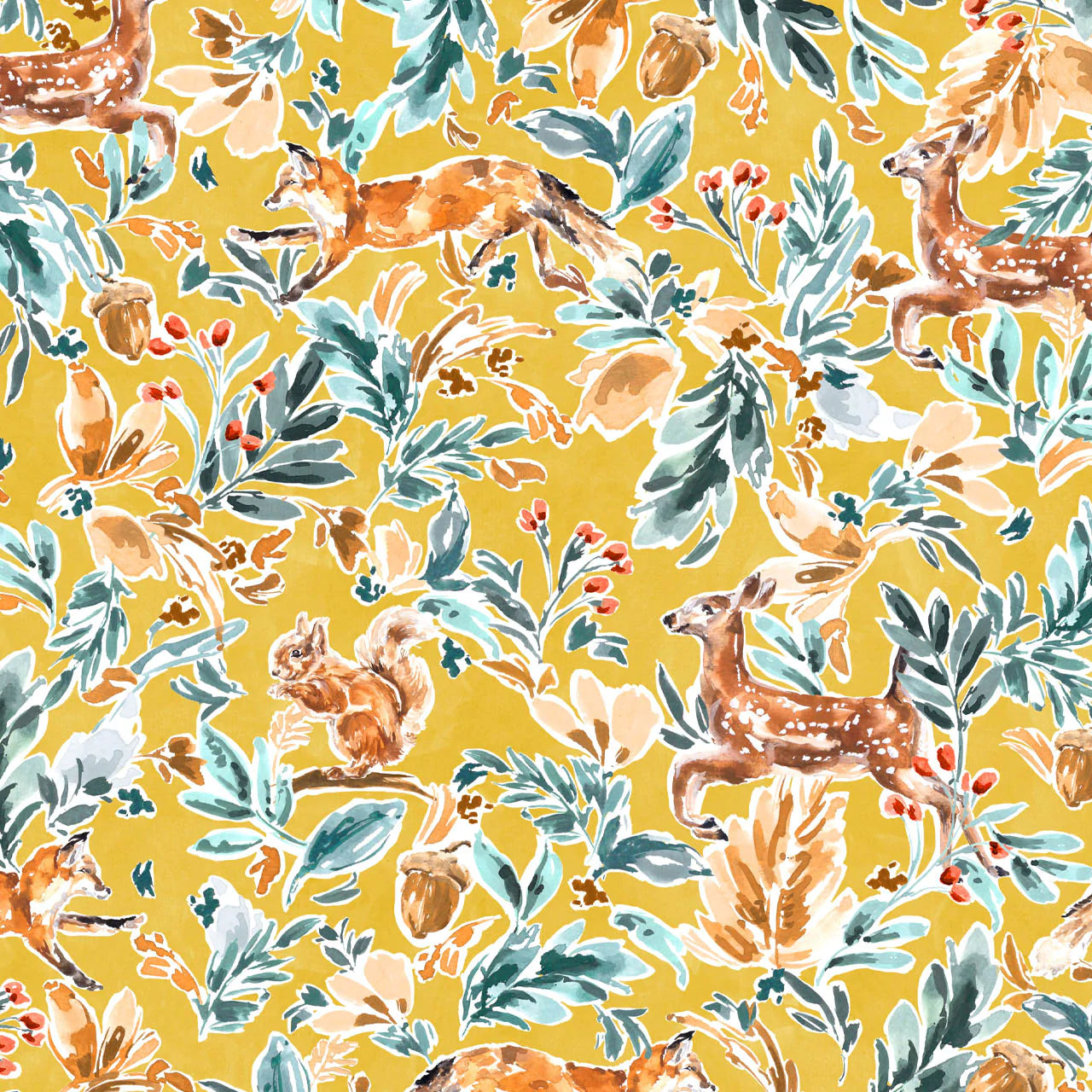 Wilderness Frolic on Gold - Weave & Woven