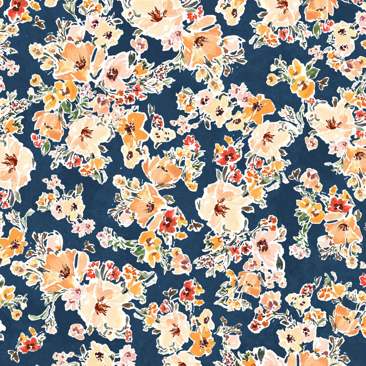 Wilderness Florals on Navy - Weave & Woven