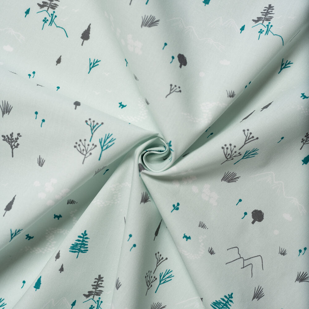 Run Free in Mint | Organic Poplin - Weave & Woven