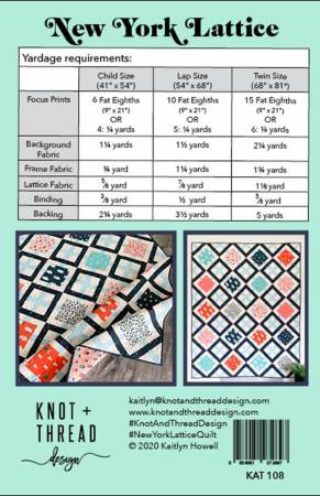 New York Lattice Quilt Pattern - Weave & Woven