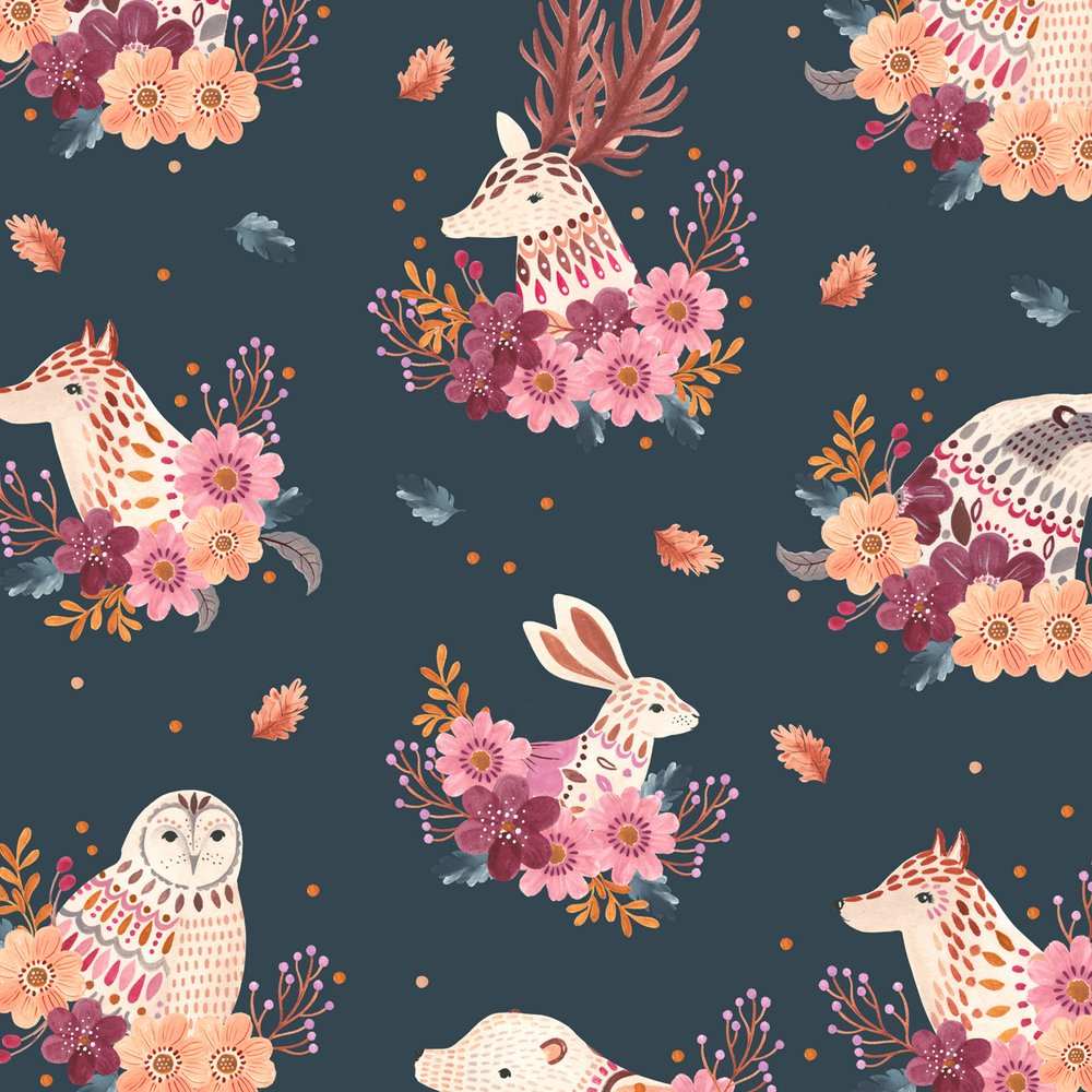Magical Forest Busts on Navy