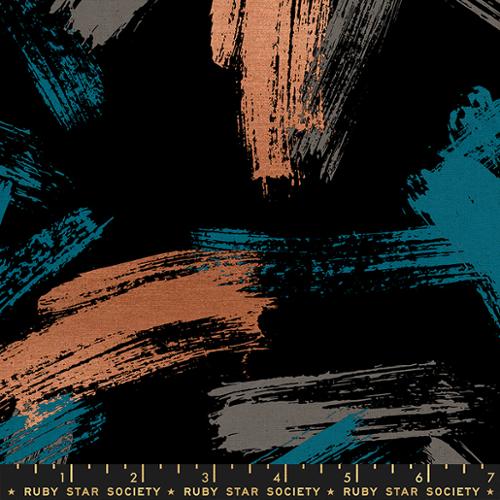 Birthday Paint Brush on Black | Metallic Copper | Canvas