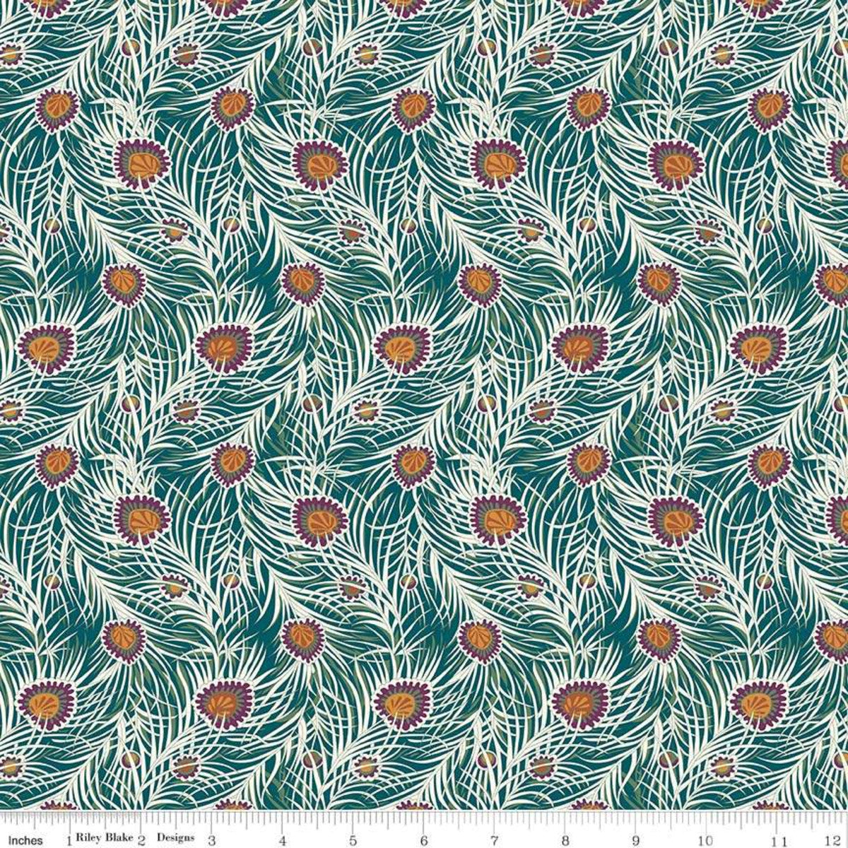 Pipers Peacock in Dark Green - Weave & Woven