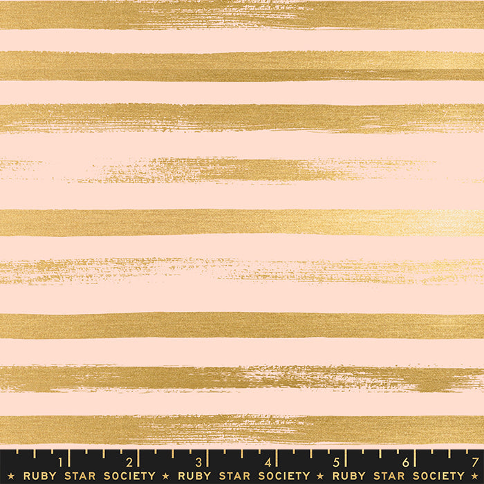 Zip in Pale Peach | Metallic Gold - Weave & Woven