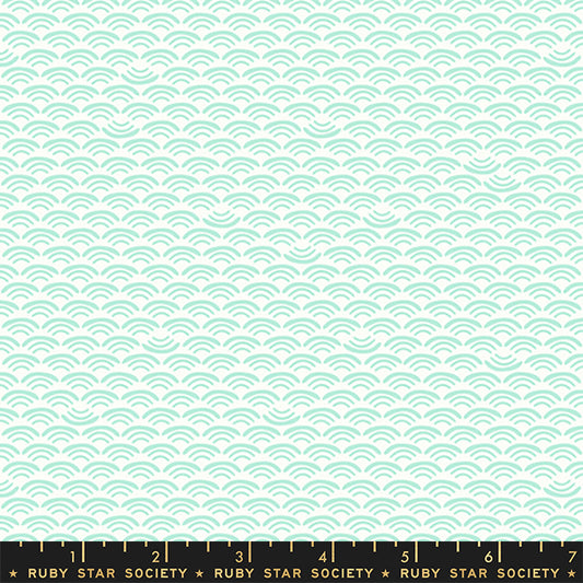 Koi Pond Scallops in Mint - Weave & Woven