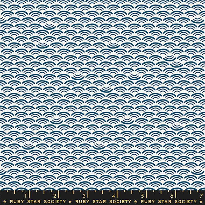 Koi Pond Scallops in Peacock - Weave & Woven