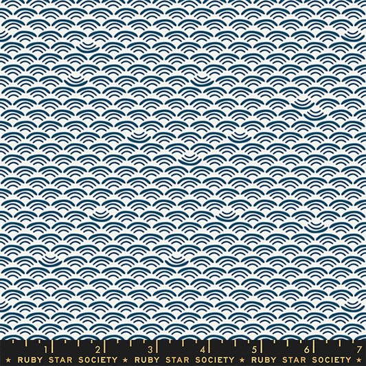 Koi Pond Scallops in Peacock - Weave & Woven